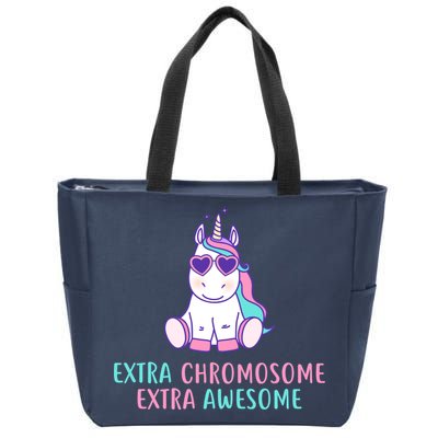 Extra Chromosome Awesome Down Syndrome Zip Tote Bag