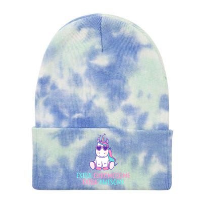 Extra Chromosome Awesome Down Syndrome Tie Dye 12in Knit Beanie