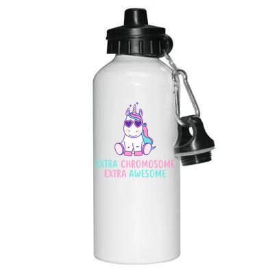 Extra Chromosome Awesome Down Syndrome Aluminum Water Bottle