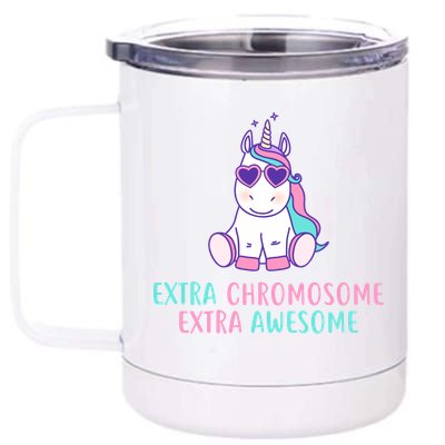 Extra Chromosome Awesome Down Syndrome 12 oz Stainless Steel Tumbler Cup