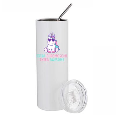 Extra Chromosome Awesome Down Syndrome Stainless Steel Tumbler