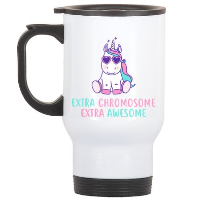 Extra Chromosome Awesome Down Syndrome Stainless Steel Travel Mug