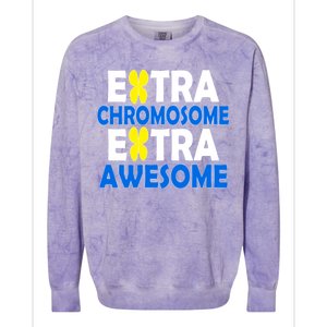 Extra Chromosome Extra Awesome Colorblast Crewneck Sweatshirt