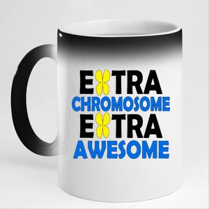 Extra Chromosome Extra Awesome 11oz Black Color Changing Mug