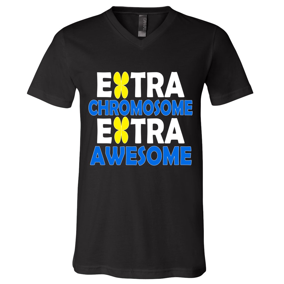 Extra Chromosome Extra Awesome V-Neck T-Shirt