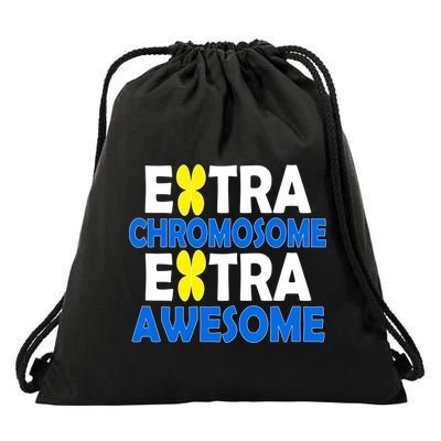 Extra Chromosome Extra Awesome Drawstring Bag