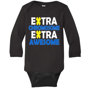 Extra Chromosome Extra Awesome Baby Long Sleeve Bodysuit