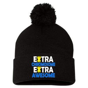 Extra Chromosome Extra Awesome Pom Pom 12in Knit Beanie