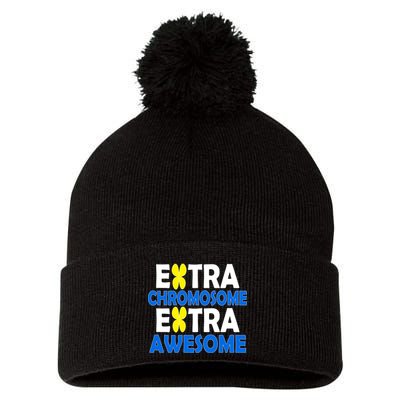 Extra Chromosome Extra Awesome Pom Pom 12in Knit Beanie