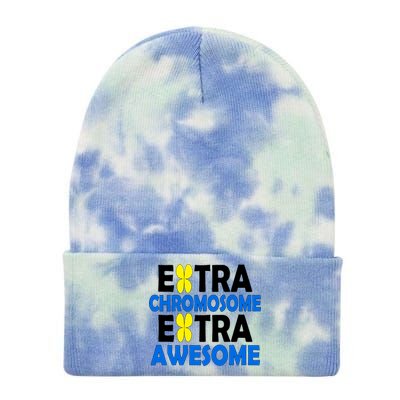 Extra Chromosome Extra Awesome Tie Dye 12in Knit Beanie