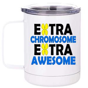 Extra Chromosome Extra Awesome 12 oz Stainless Steel Tumbler Cup