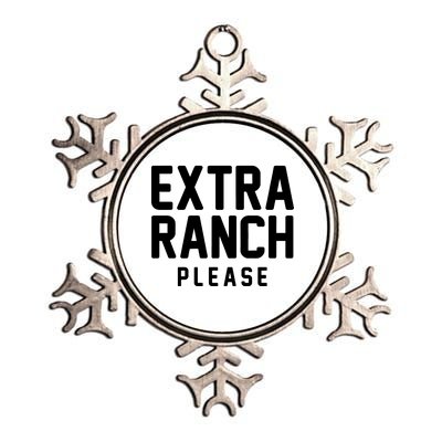 Extra Ranch Please Metallic Star Ornament