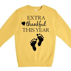 Extra Thankful This Year Pregnancy Premium Crewneck Sweatshirt