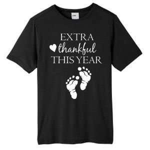 Extra Thankful This Year Pregnancy Tall Fusion ChromaSoft Performance T-Shirt