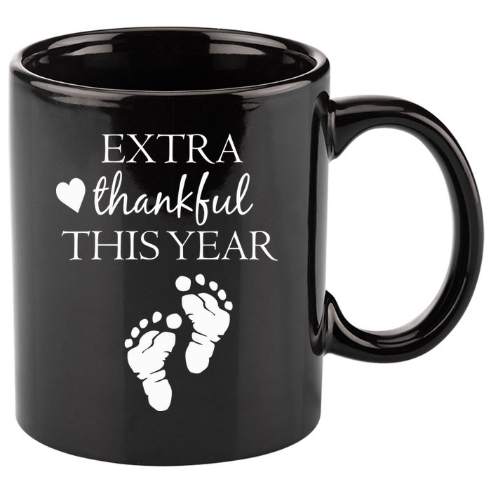 Extra Thankful This Year Pregnancy 11oz C Handle Ceramic Mug