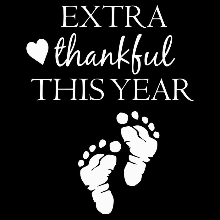 Extra Thankful This Year Pregnancy Youth Performance Sprint T-Shirt