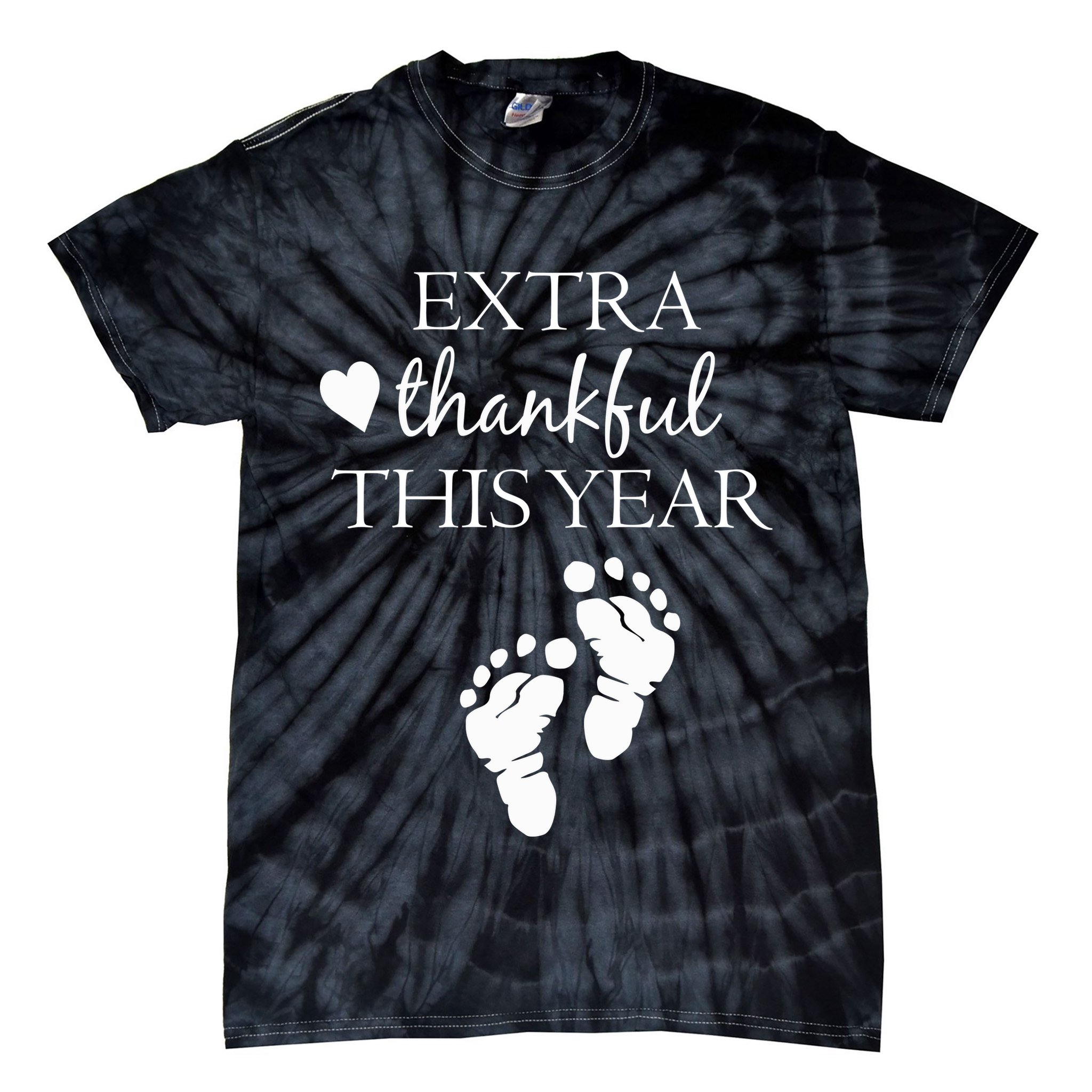 Extra Thankful This Year Pregnancy Tie-Dye T-Shirt