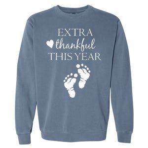 Extra Thankful This Year Pregnancy Garment-Dyed Sweatshirt