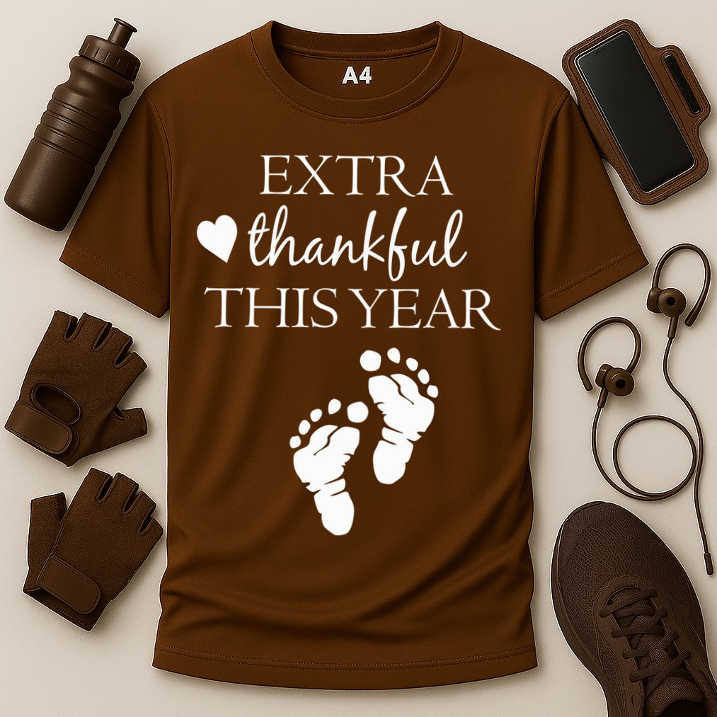 Extra Thankful This Year Pregnancy Cooling Performance Crew T-Shirt