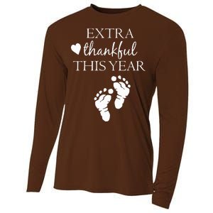 Extra Thankful This Year Pregnancy Cooling Performance Long Sleeve Crew