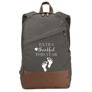 Extra Thankful This Year Pregnancy Cotton Canvas Backpack