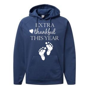 Extra Thankful This Year Pregnancy Performance Fleece Hoodie