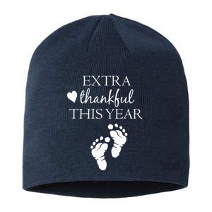 Extra Thankful This Year Pregnancy Sustainable Beanie