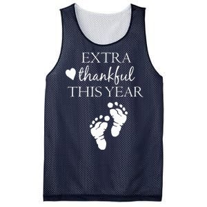 Extra Thankful This Year Pregnancy Mesh Reversible Basketball Jersey Tank