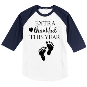 Extra Thankful This Year Pregnancy Baseball Sleeve Shirt