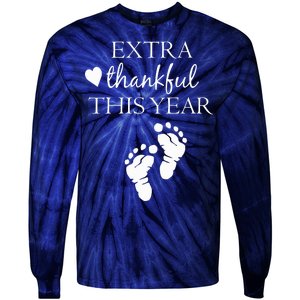 Extra Thankful This Year Pregnancy Tie-Dye Long Sleeve Shirt