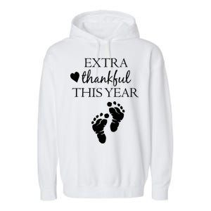 Extra Thankful This Year Pregnancy Garment-Dyed Fleece Hoodie