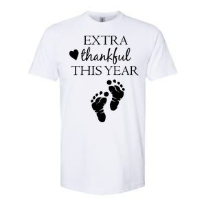 Extra Thankful This Year Pregnancy Softstyle CVC T-Shirt