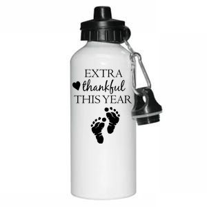 Extra Thankful This Year Pregnancy Aluminum Water Bottle