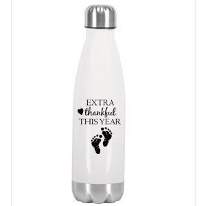 Extra Thankful This Year Pregnancy Stainless Steel Insulated Water Bottle