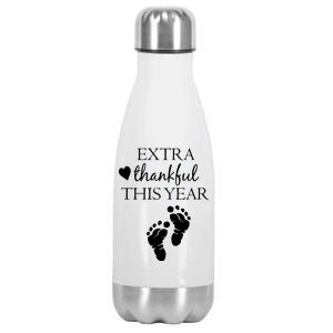 Extra Thankful This Year Pregnancy Stainless Steel Insulated Water Bottle