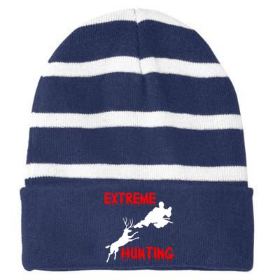 Extreme Hunting Striped Beanie with Solid Band