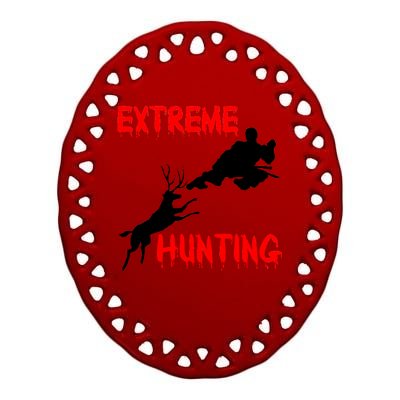 Extreme Hunting Ceramic Oval Ornament