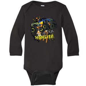 Extreme Monster Truck Baby Long Sleeve Bodysuit