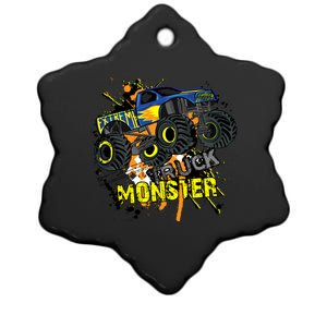 Extreme Monster Truck Ceramic Star Ornament