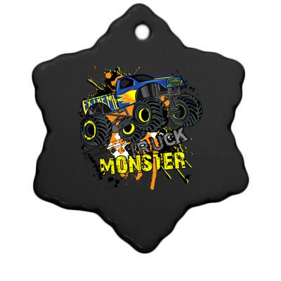 Extreme Monster Truck Ceramic Star Ornament