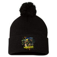 Extreme Monster Truck Pom Pom 12in Knit Beanie