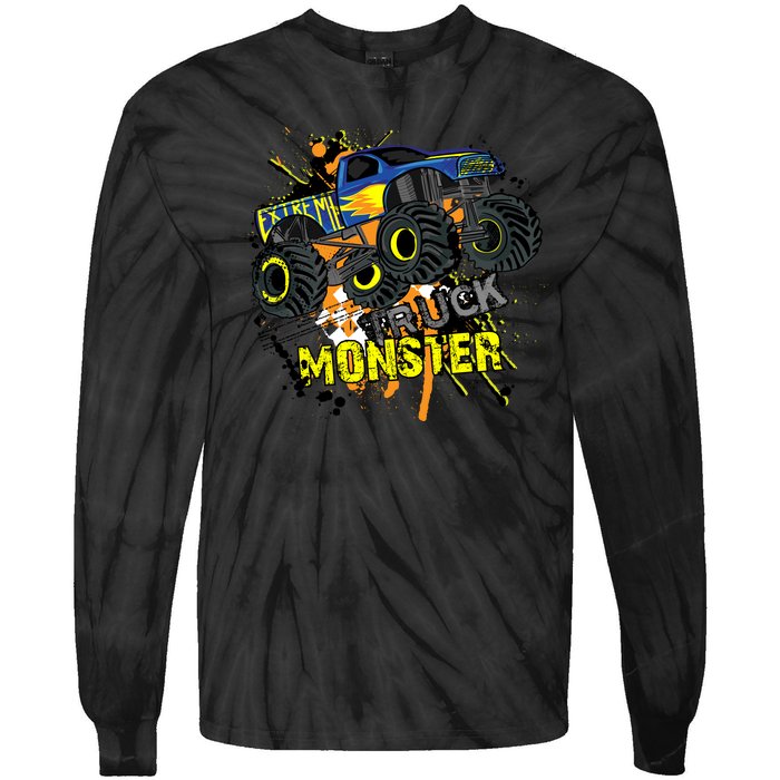 Extreme Monster Truck Tie-Dye Long Sleeve Shirt