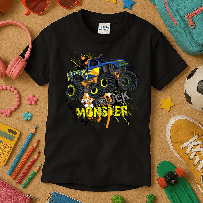 Extreme Monster Truck Kids T-Shirt