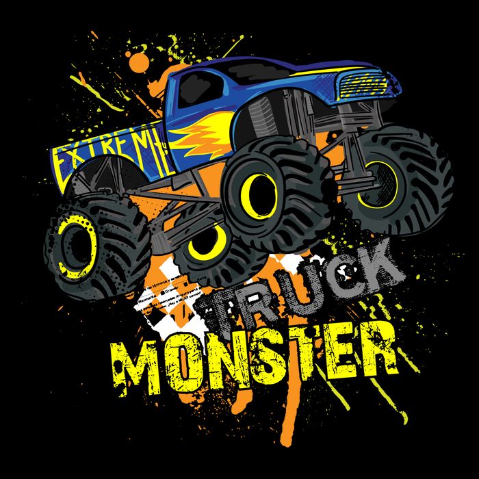 Extreme Monster Truck Kids T-Shirt