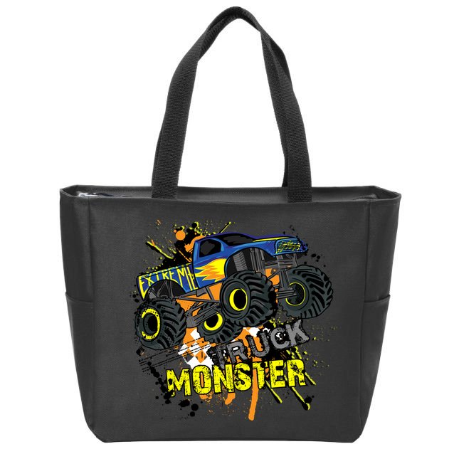 Extreme Monster Truck Zip Tote Bag