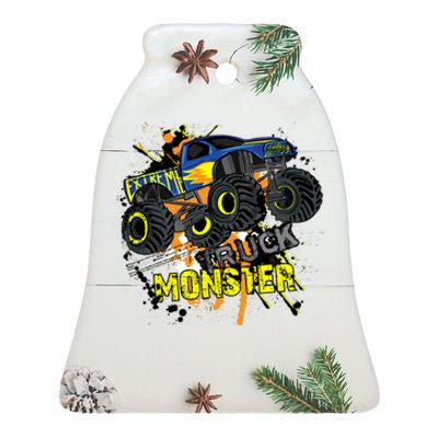 Extreme Monster Truck Ceramic Bell Ornament