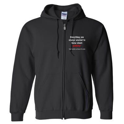 Everything You Always Wanted To Know About Publicity Full Zip Hoodie
