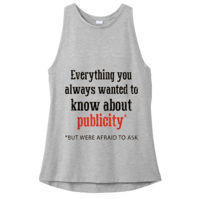Everything You Always Wanted To Know About Publicity Ladies PosiCharge Tri-Blend Wicking Tank