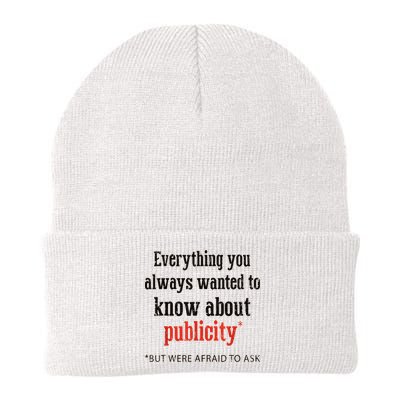 Everything You Always Wanted To Know About Publicity Beanie