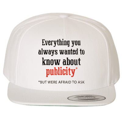 Everything You Always Wanted To Know About Publicity Wool Snapback Cap